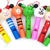 Wooden colourful whistle Key chain - pack of 1